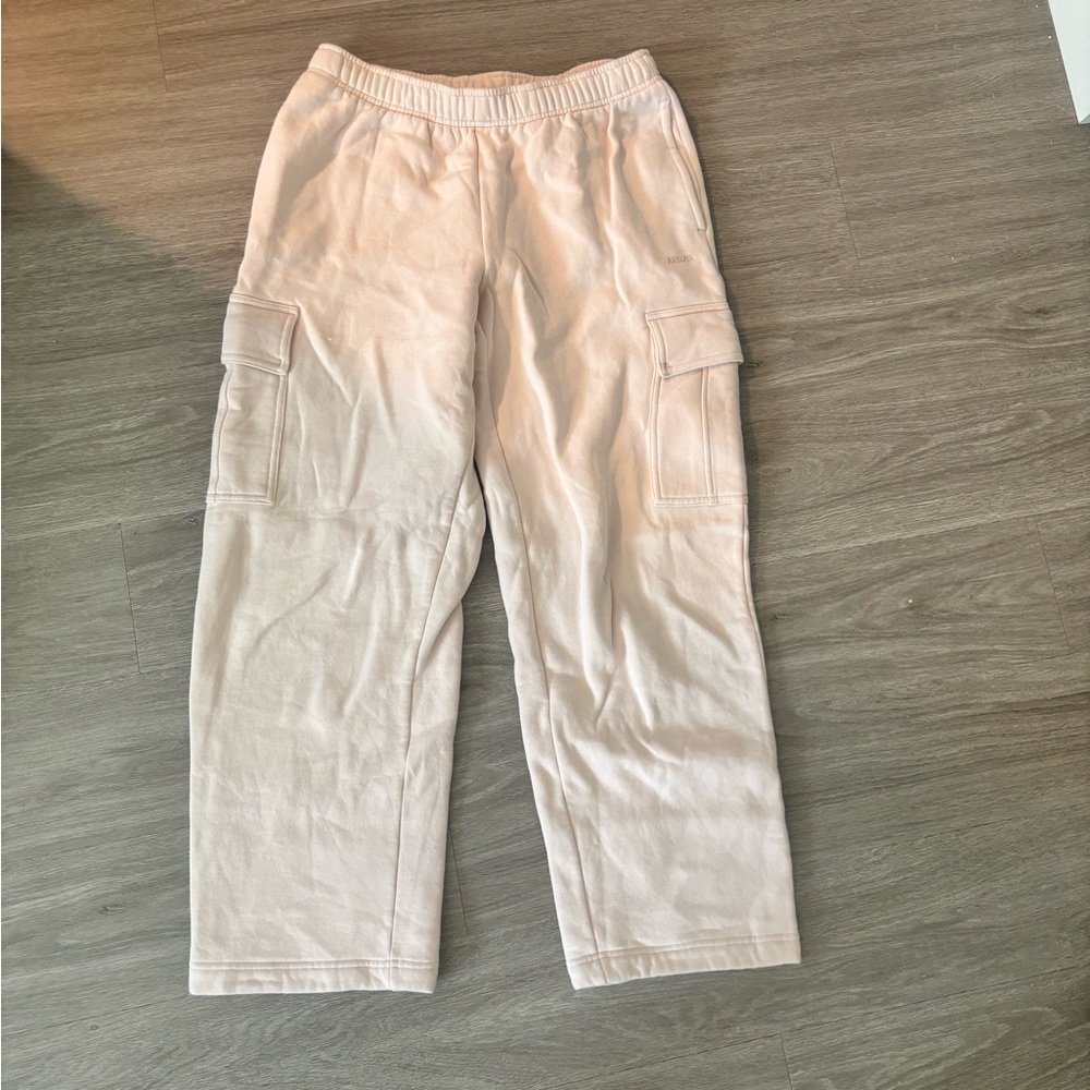 Aritzia Cream Sweat Fleece Pants